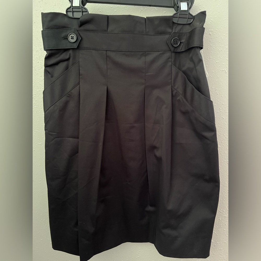BCBG MAXAZRIA‎ Shana The High Waisted Sateen Skirt Size 4 New